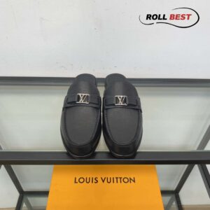 Giày Sục Louis Vuitton Major Da Nhăn Black