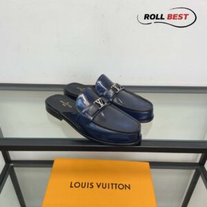 Giày Sục Louis Vuitton Major Da Trơn Blue