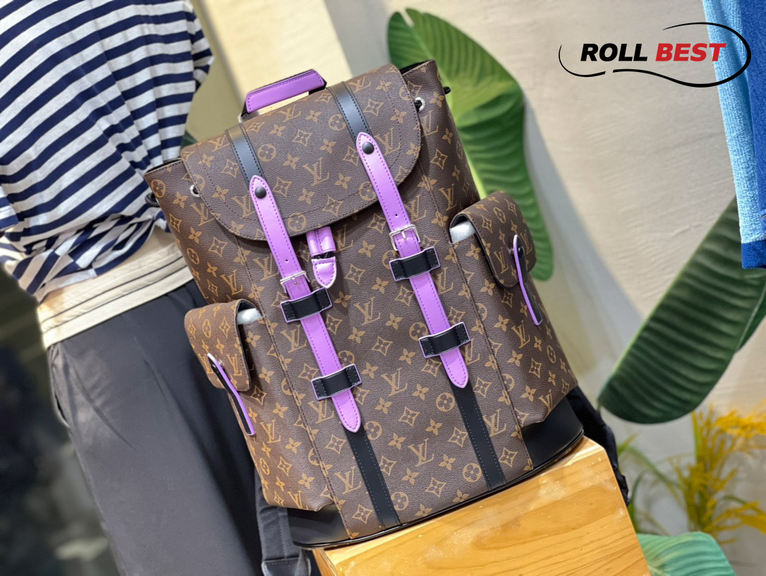 Louis Vuiton Christopher PM Backpack Monogram Macassar Canvas