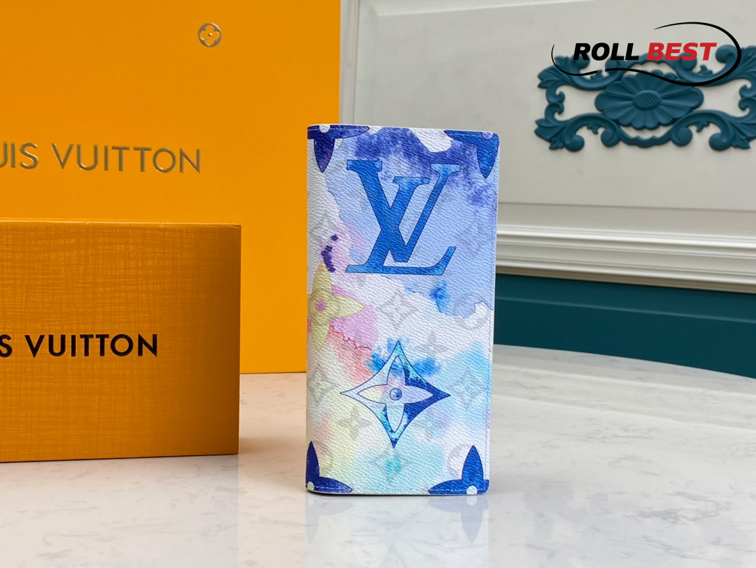 Louis Vuitton Brazza Wallet In Monogram Watercolor Multico