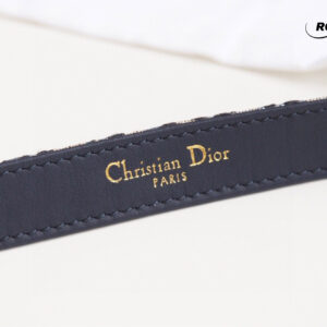 Thắt Lưng Dior Họa Tiết Oblique Đen Khóa Logo CD Gold