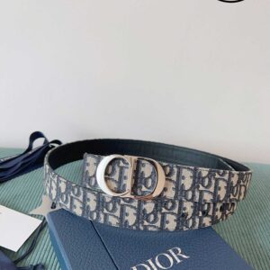 Thắt Lưng Dior Họa Tiết Oblique Khóa Logo CD