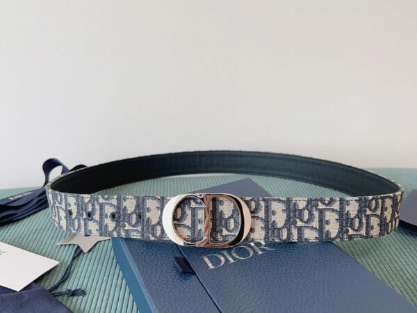 Thắt Lưng Dior Họa Tiết Oblique Khóa Logo CD