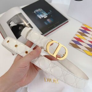 Thắt Lưng Dior Họa Tiết Trơn Khóa Logo CD