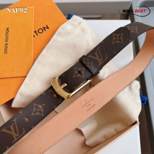 Thắt Lưng LV Monogram Canvas Nâu Cam Khóa Hợp Kim Gold