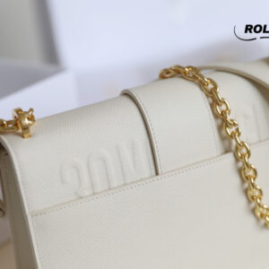 Túi Christian Dior 30 Montaigne Chain Flap Bag White Gold