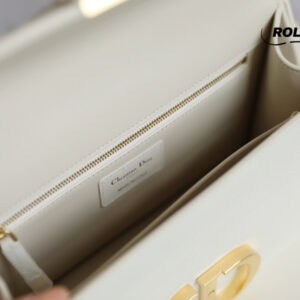 Túi Christian Dior 30 Montaigne Chain Flap Bag White Gold