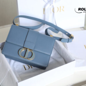 Túi Dior 30 Montaigne Bag Blue Gold