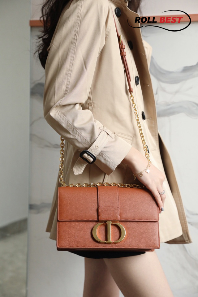 Túi Dior 30 Montaigne Bag Brown Gold