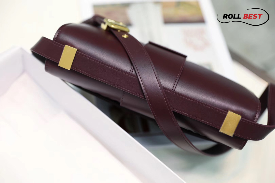 Túi Dior 30 Montaigne Bag Burgundy Box Calfskin