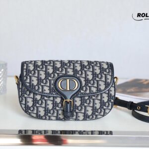Túi Dior Bobby East- West Bag Blue Oblique Jacquard