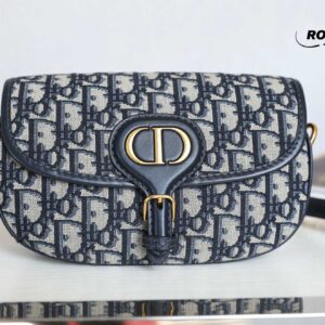 Túi Dior Bobby East- West Bag Blue Oblique Jacquard