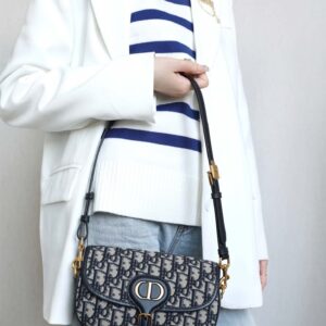 Túi Dior Bobby East- West Bag Blue Oblique Jacquard