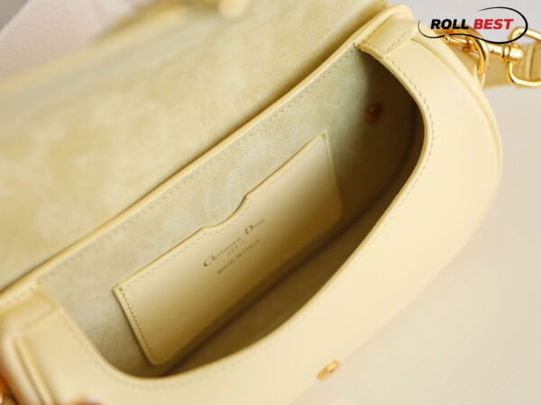 Túi Dior Bobby East-West Pale Yellow Box Calfskin