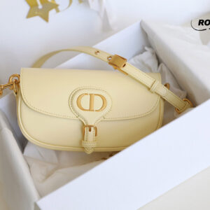 Túi Dior Bobby East-West Pale Yellow Box Calfskin