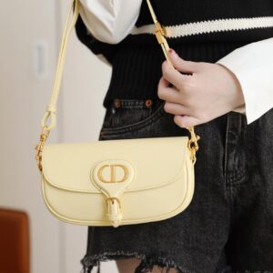 Túi Dior Bobby East-West Pale Yellow Box Calfskin