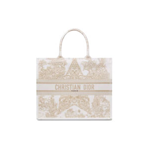 Túi Dior Book Tote Gold-Tone Around The World Stella Embroidery