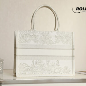 Túi Dior Book Tote Gold-Tone Around The World Stella Embroidery