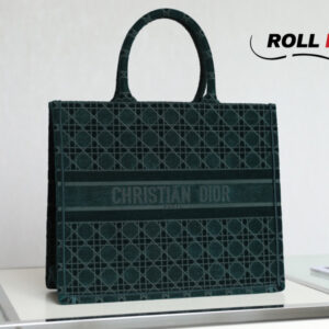 Túi Dior Book Tote Medium Canvas Velvet Green