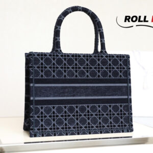 Túi Dior Book Tote Medium Canvas Velvet Navy Blue