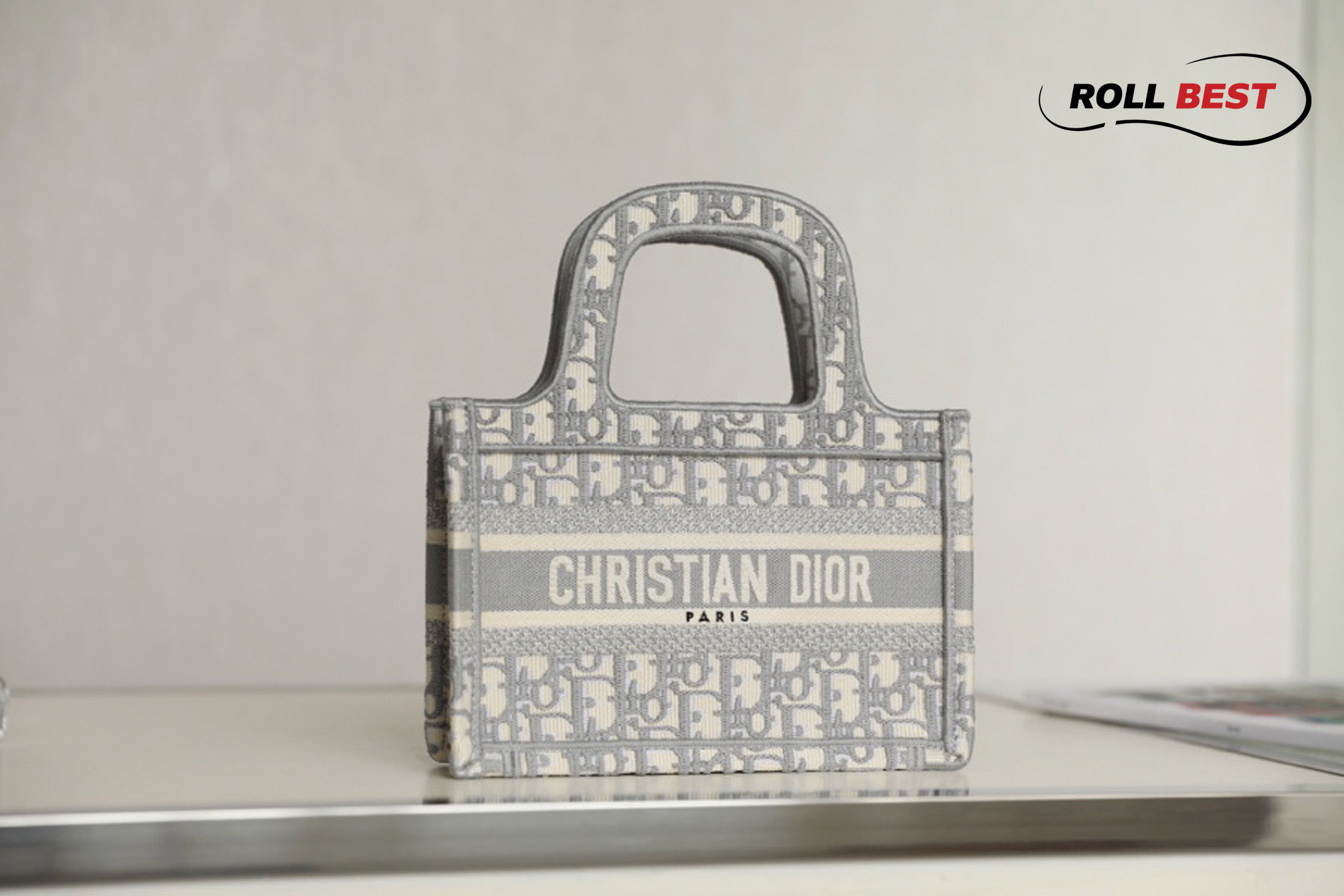 Túi Dior Book Tote Mini Gray