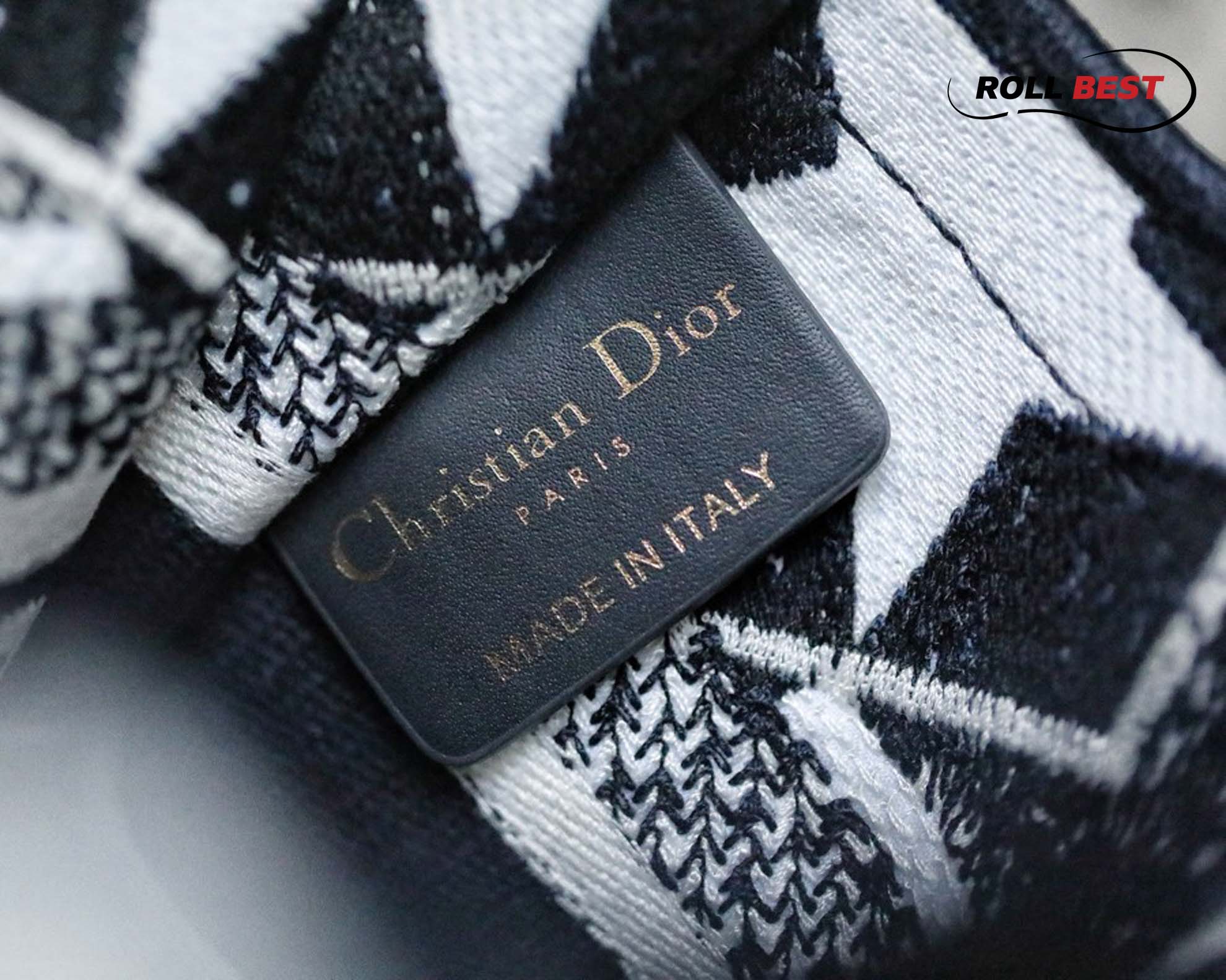 Túi Dior Book Tote Mini Xanh Than Trắng