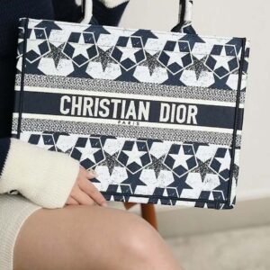 Túi Dior Book Tote Mini Xanh Than Trắng Medium