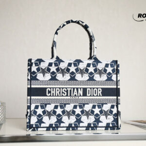 Túi Dior Book Tote Mini Xanh Than Trắng Medium