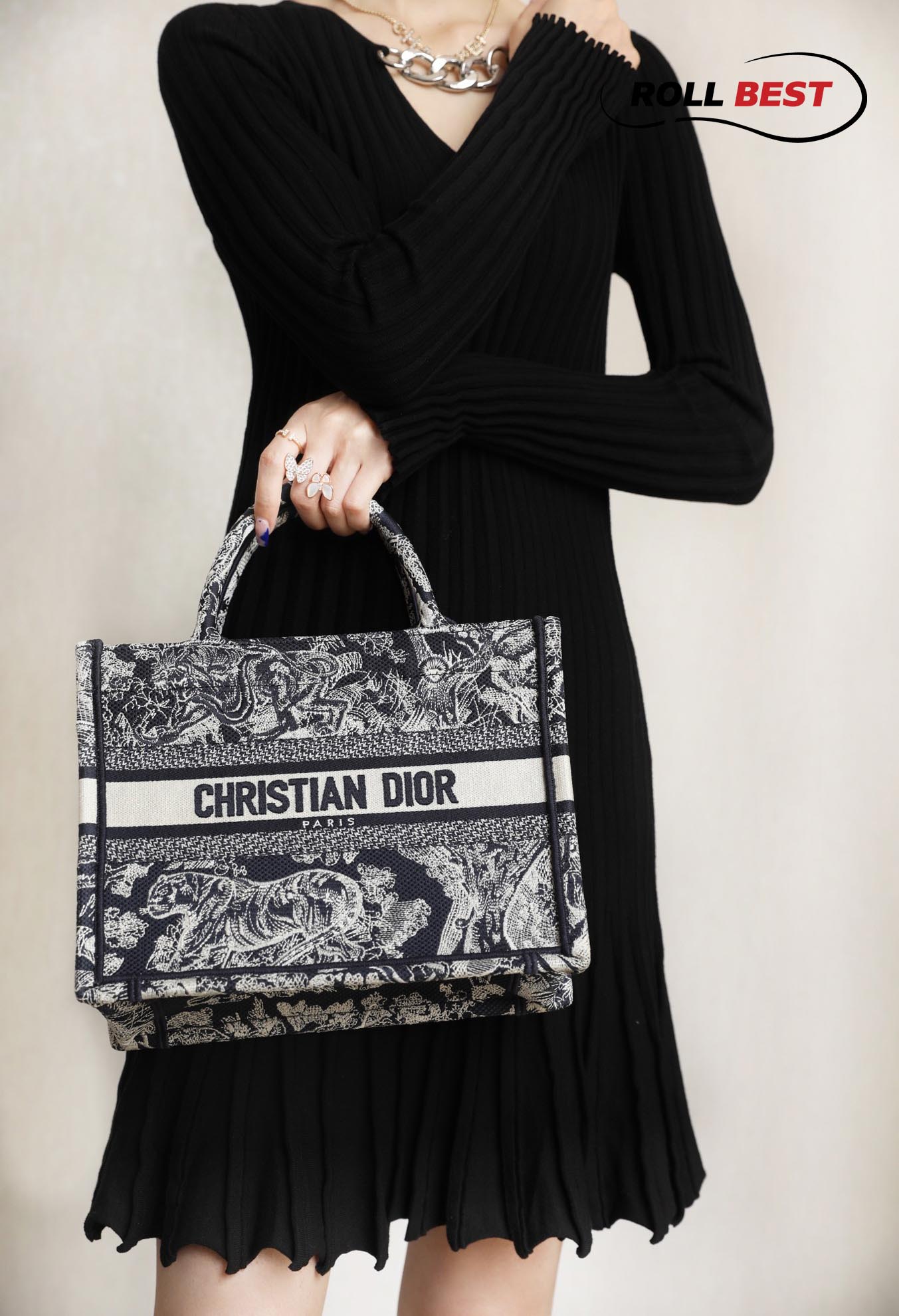 Túi Dior Book Tote Oblique Họa Tiết Đậm