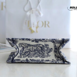 Túi Dior Book Tote Toile de Jouy Embroidery Blue