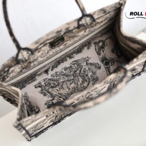 Túi Dior Book Tote Toile de Jouy Embroidery Màu Be