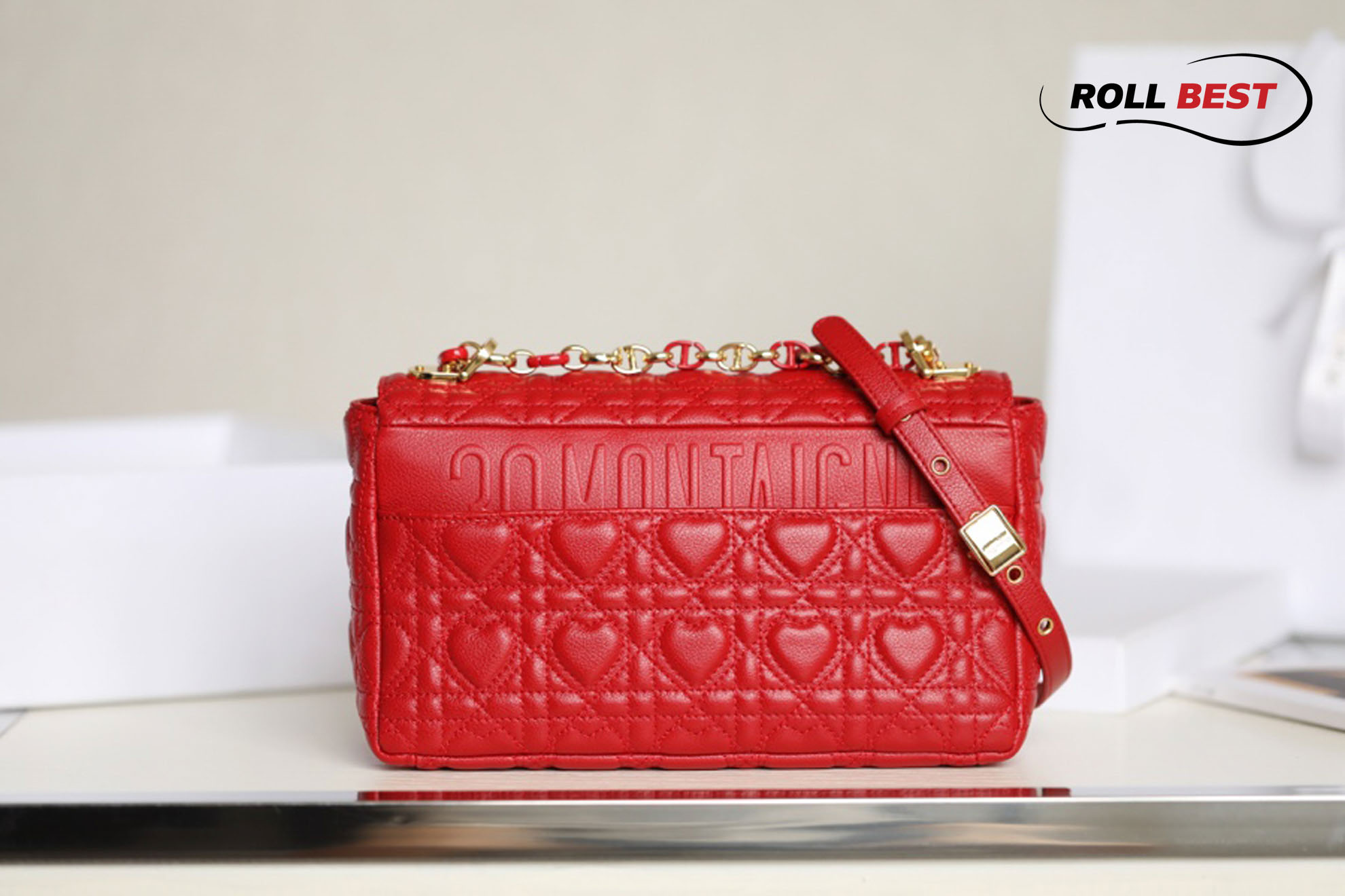 Túi Dior Caro Bag Medium Dioramour Red Mini