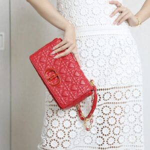 Túi Dior Caro Bag Medium Dioramour Red Mini