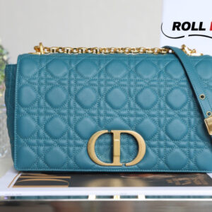 Túi Dior Caro Bag Stone Blue Supple Cannage Calfskin Women Small