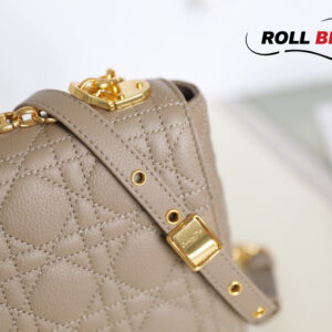Túi Dior Caro Bag Stone Brown Supple Cannage Calfskin Women Mini