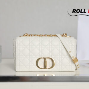 Túi Dior Caro Bag Stone White Supple Cannage Calfskin Women Mini