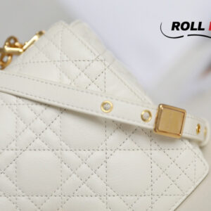 Túi Dior Caro Bag Stone White Supple Cannage Calfskin Women Mini