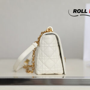 Túi Dior Caro Bag Stone White Supple Cannage Calfskin Women Mini