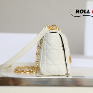 Túi Dior Caro Bag Stone White Supple Cannage Calfskin Women Mini