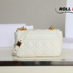 Túi Dior Caro Bag Stone White Supple Cannage Calfskin Women Mini