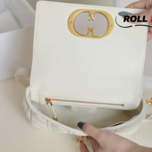 Túi Dior Caro Bag Stone White Supple Cannage Calfskin Women Mini