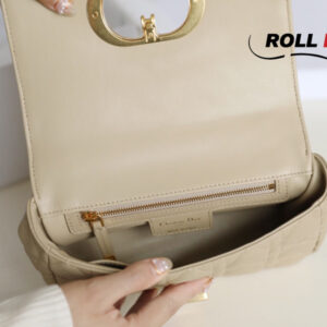 Túi Dior Caro Bag Stone Yellow Supple Cannage Calfskin Women