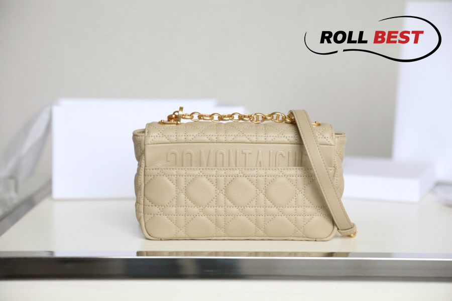 Túi Dior Caro Bag Stone Yellow Supple Cannage Calfskin Women