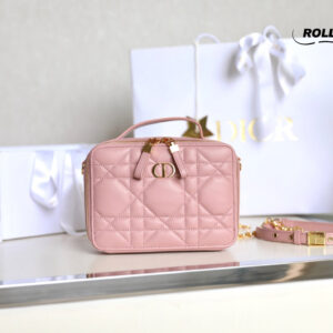 Túi Dior Caro Box Bag Pink Calfskin