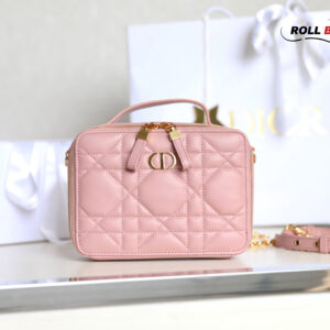Túi Dior Caro Box Bag Pink Calfskin