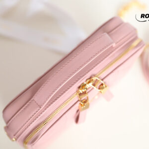 Túi Dior Caro Box Bag Pink Calfskin