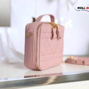 Túi Dior Caro Box Bag Pink Calfskin