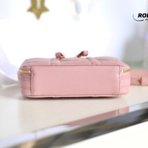 Túi Dior Caro Box Bag Pink Calfskin