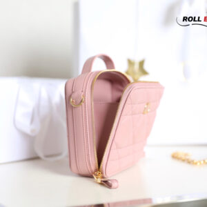 Túi Dior Caro Box Bag Pink Calfskin