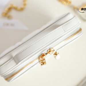 Túi Dior Caro Box Bag White Calfskin